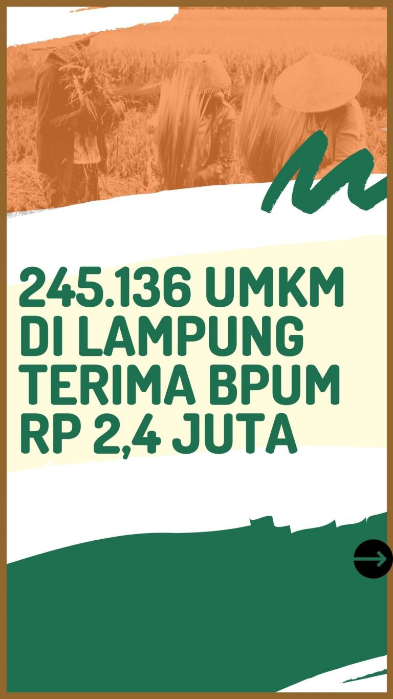 245.136 UMKM di Lampung Terima BPUM Rp 2,4 Juta