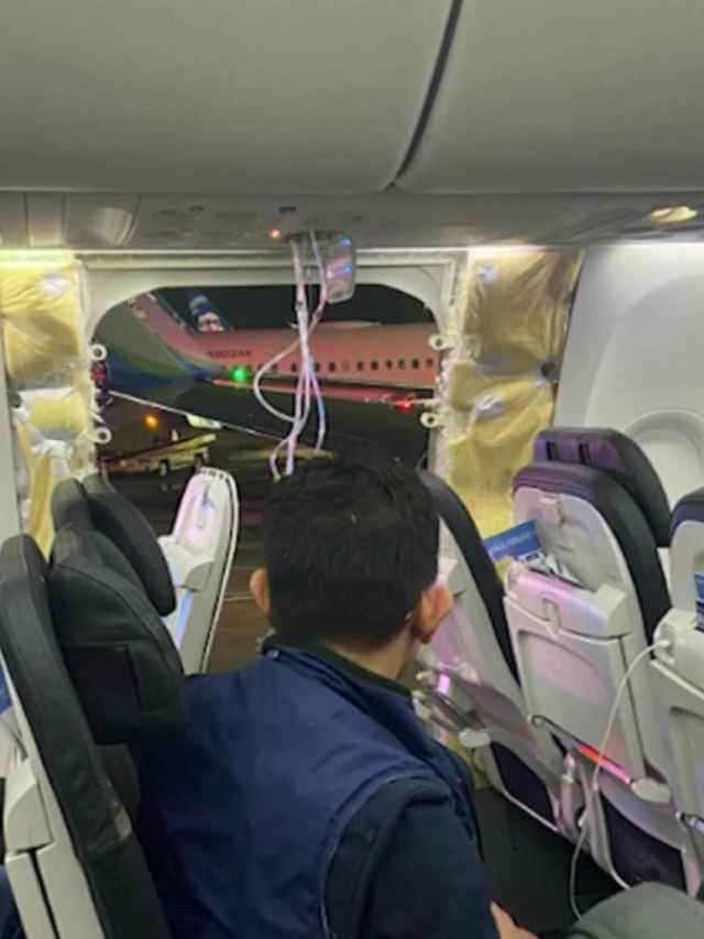 Alaska Airlines 737 Lands Safely After A Window Blows Out